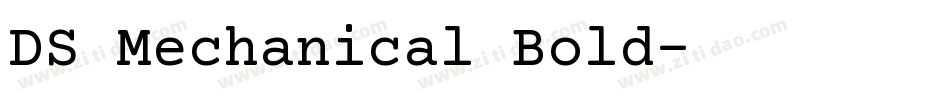 DS Mechanical Bold字体转换